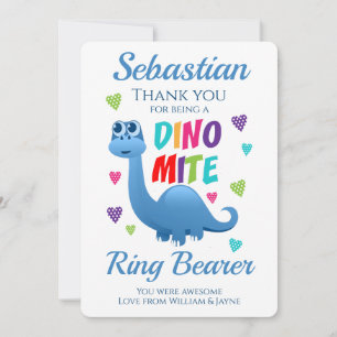 Ring Bearer Page Boy Danke Dinosaurier