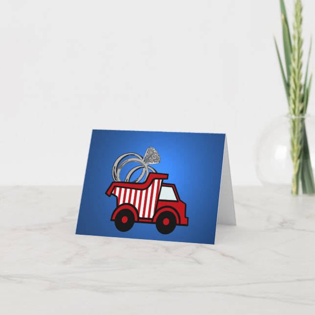 Ring Bearer Red Dump Truck Karte (Vorderseite)