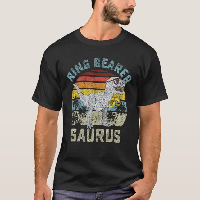 Ring Bearer Saurus Dinosaur Wedding Rex Ring Secur T-Shirt (Vorderseite)