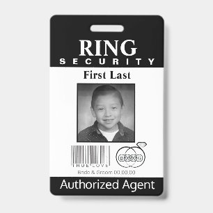 Ring Bearer Security Abzeichen Ausweis