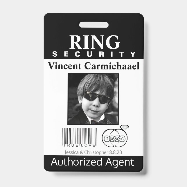 Ring Bearer Security Abzeichen Ausweis (Vorderseite)