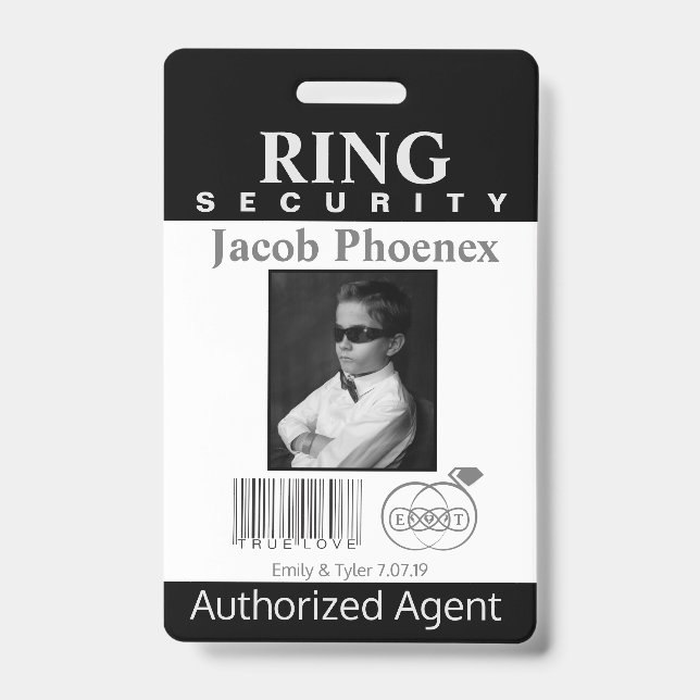 Ring Bearer Security Abzeichen Ausweis (Vorderseite)