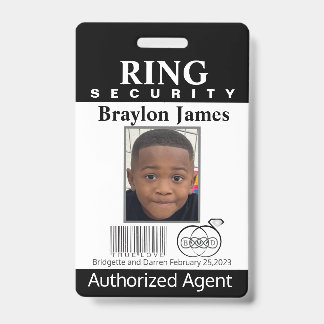 Ring Bearer Security Abzeichen Ausweis