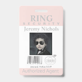 Ring Bearer Security Abzeichen Ausweis