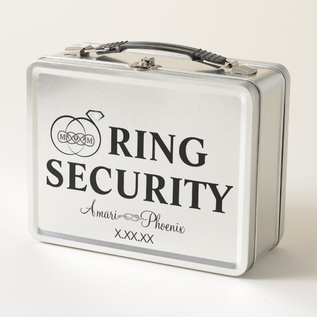 Ring Bearer Security Box Metall Brotdose (Vorderseite)