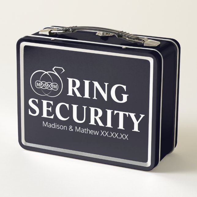 Ring Bearer Security Box Metall Brotdose (Rückseite)