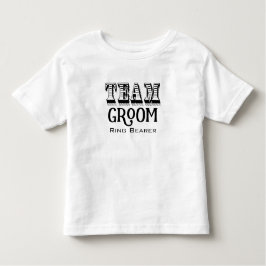 Ring Bearer Team Groom Hand Letter Schwarzer Tinte Kleinkind T-shirt