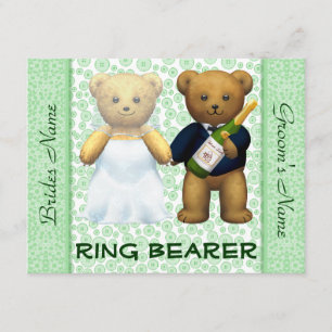 Ring Bearer Teddy Bears Apple Green Wedite Einladu Einladung