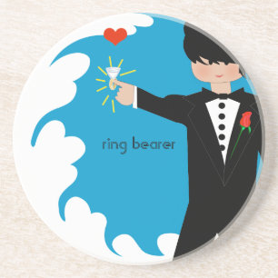 Ring Bearer Tuxedo Big Diamant Damask Edge Unterse Getränkeuntersetzer