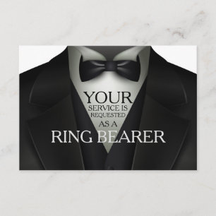 Ring Bearer Tuxedo Wedding Party Anfrage Einladung