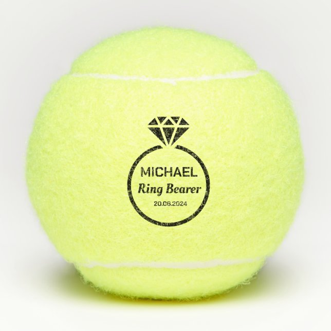 Ring Bearer Vielen Dank Tennisbälle (Vorderseite)