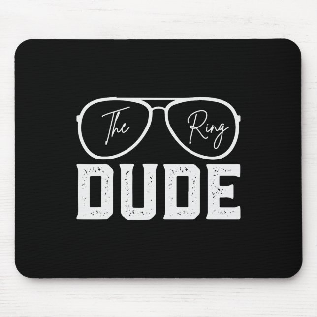 Ring Bearer Wedding Party Ring Security Typ Marri Mousepad (Vorne)