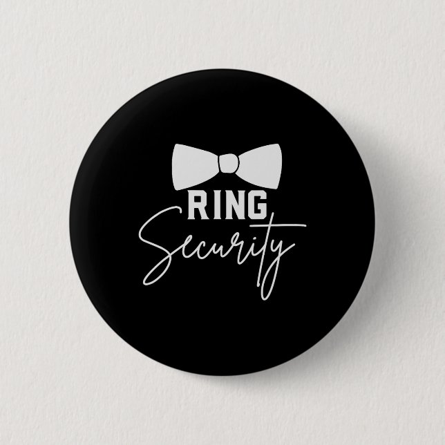 Ring Bearer Wedding Party Squad Security Typ Marr Button (Vorderseite)