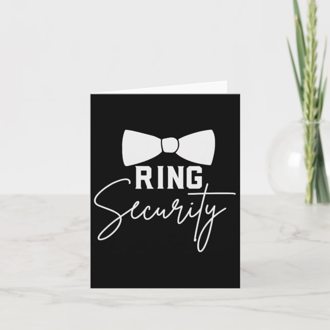 Ring Bearer Wedding Party Squad Security Typ Marr Karte (Vorderseite)