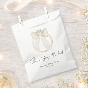 Ring Bogen Sie macht den Knoten Junggesellinnenabs Geschenktütchen