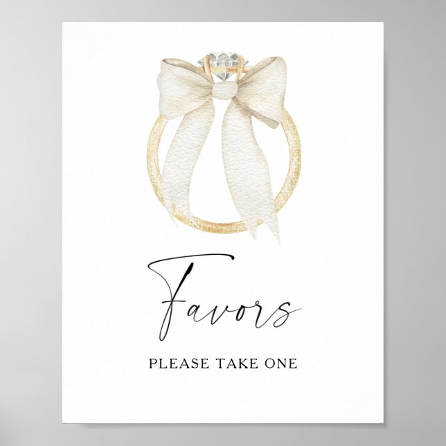 Ring & Bow Brautparty-Geschenke bitte nehmen Sie e Poster (Vorne)