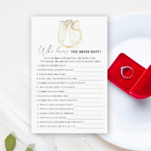 Ring & Bow Brautparty Wer die Braut am besten kenn