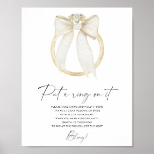 Ring Brautparty Setze einen Ring darauf Spiel Beit Poster