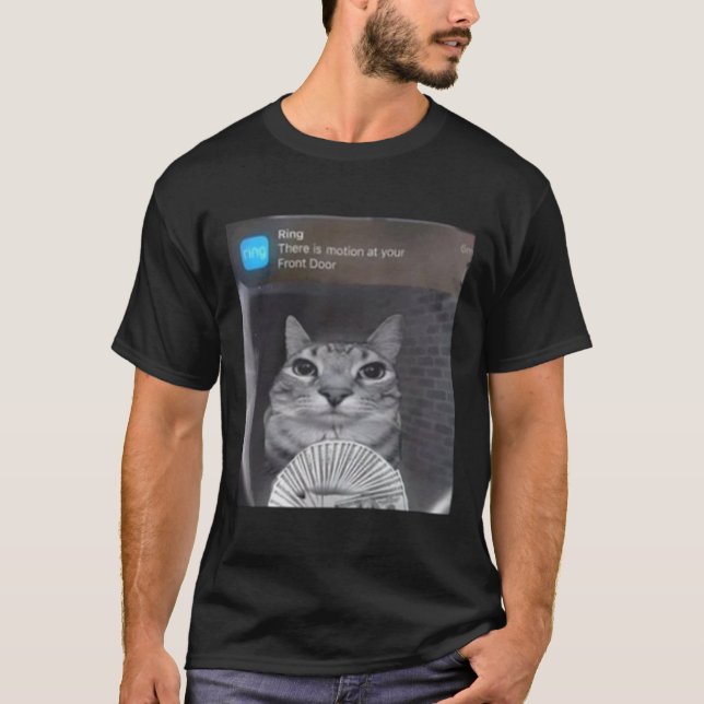 Ring Cat mit Motion Meme T-Shirt (Vorderseite)