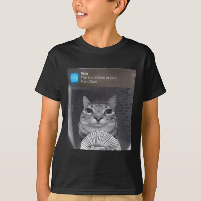 Ring Cat mit Motion Meme T-Shirt (Vorderseite)