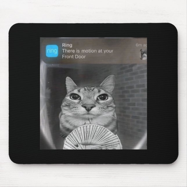 Ring Cat mit Motion Meme verflucht lustige Männer  Mousepad (Vorne)