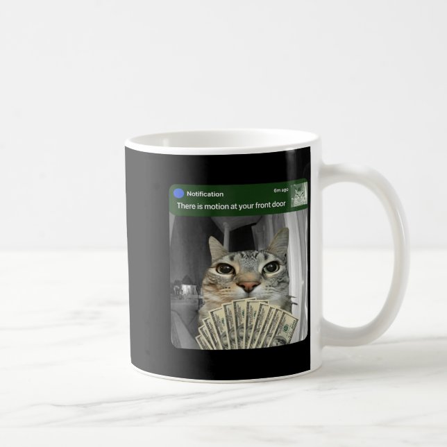 Ring Cat With Motion Meme  Kaffeetasse (Rechts)