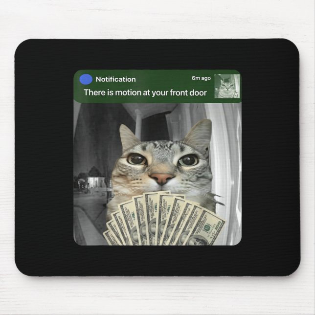 Ring Cat With Motion Meme  Mousepad (Vorne)