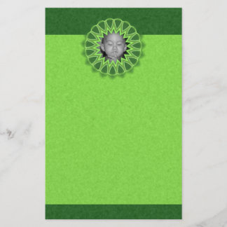 Ring des grünen Fotos Kaleidoskop Mandala Briefpapier