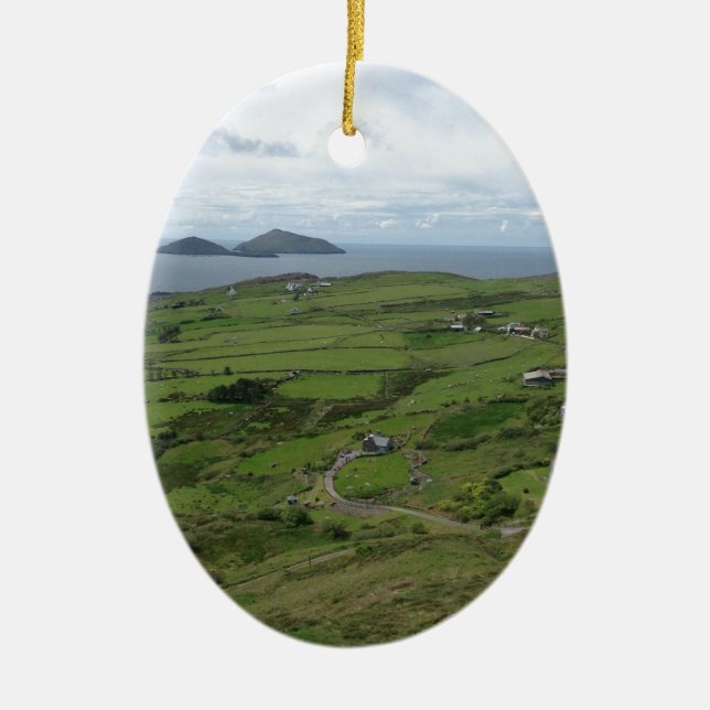 Ring des Iren-Meerblicks Kerrys Irland Keramik Ornament (Vorne)