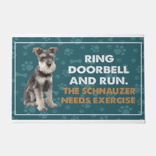 Ring Doorbell und führen Schnauzer braucht Übung Fußmatte