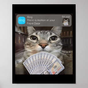 Ring Es ist Bewegung an der Vordertür lustige Meme Poster