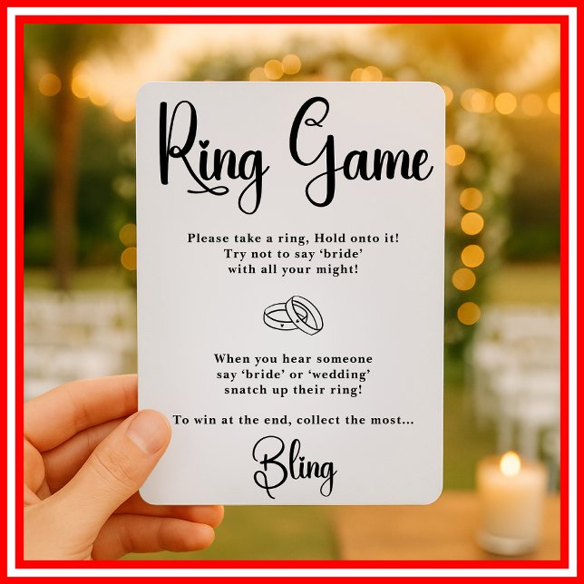 Ring Game Brautparty Games Einladung (Von Creator hochgeladen)