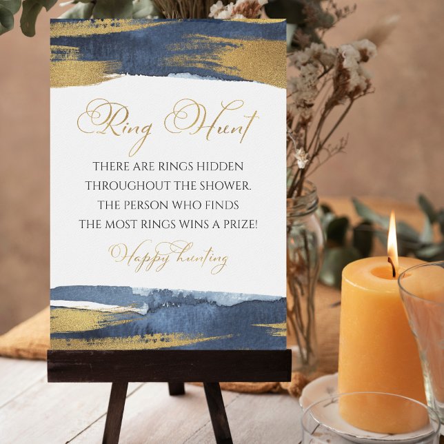 Ring Hour Abstrakt Blue Brautparty Game Card Einladung (Von Creator hochgeladen)