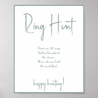 Ring Hour Brautparty Game Sign
