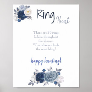 Ring Hour Brautparty Game Sign Poster
