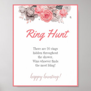 Ring Hour Brautparty Game Sign Poster
