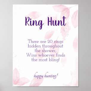 Ring Hour Brautparty Game Sign Poster