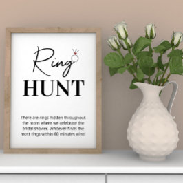 Ring Hour Bridal Game Sign Poster