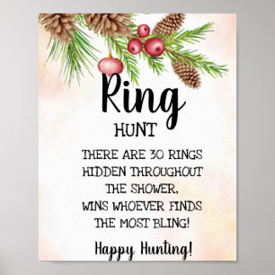 Ring Hour Weihnachts-Brautparty-Spielzeichen Poster