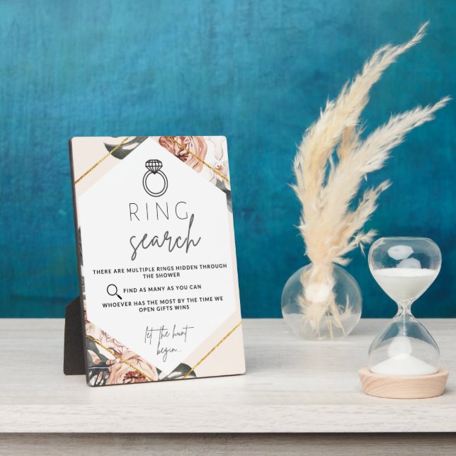 Ring Hunt Brautparty Game Plaque Fotoplatte (Seite)