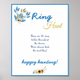 Ring Hunt Brautparty-Spielschild Poster