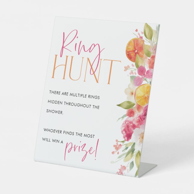 Ring Hunt Schild Junggesellinnenabschied Spiel Cit (Vorderseite)