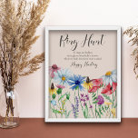 Ring Hunt Wildblume Charm Brautparty Game Poster<br><div class="desc">Ring Hunt Wildblume Brautparty Aktivitätsspiel mit personalisierten Anweisungen. Dieses botanische Aquarell-Design hat eine hübsche Grenze von Wildblumen, einschließlich der blauen Mohnblütenblume Schmetterbecher Klee und Bluebell. Eine elegante, moderne Blüte mit bounziger Kalligraphie. Ideal für rustikale Landschaft, Landschaft oder Böhmen, Blumengarten etc. Bitte stöbern Sie in meinem Shop, Wildblume Charm Kollektion, für...</div>