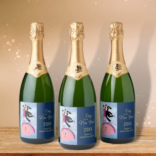 Ring in New Year Champagne Flasche Label Set (Von Creator hochgeladen)