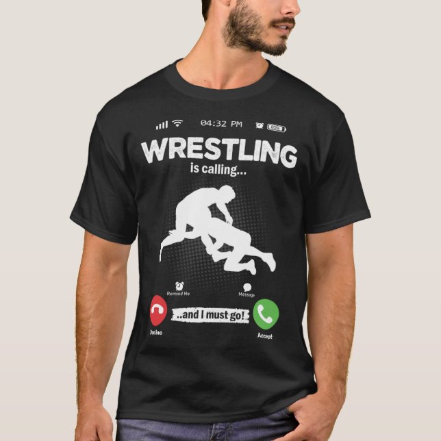 Ring Is Calling I Must Go Wrestling Ring Battle Ho T-Shirt (Vorderseite)