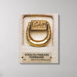 Ring mit dem Siegel von General Horemheb Leinwanddruck