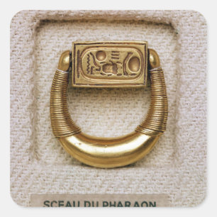 Ring mit dem Siegel von General Horemheb Quadratischer Aufkleber