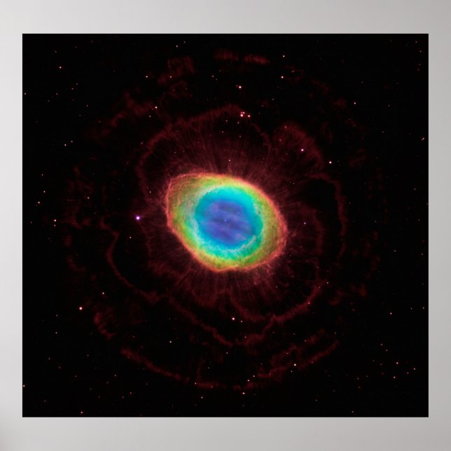 Ring Nebel oder NGC 6720 True Shape, ZGOA Poster (Vorne)