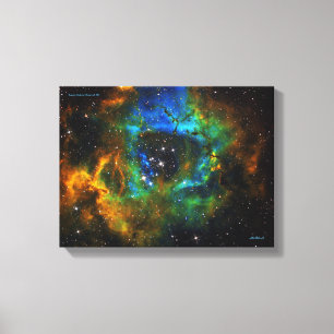 Ring of God - Rosette Nebula - Small Canvas Print Leinwanddruck