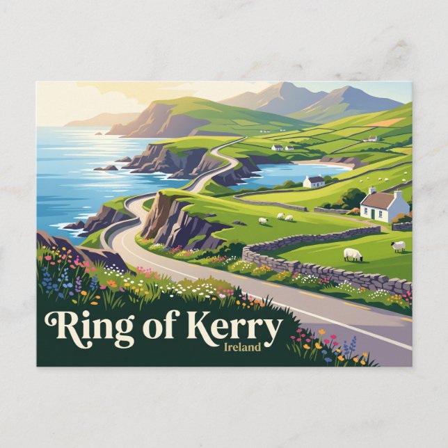 Ring of Kerry Irland Postkarte (Vorderseite)